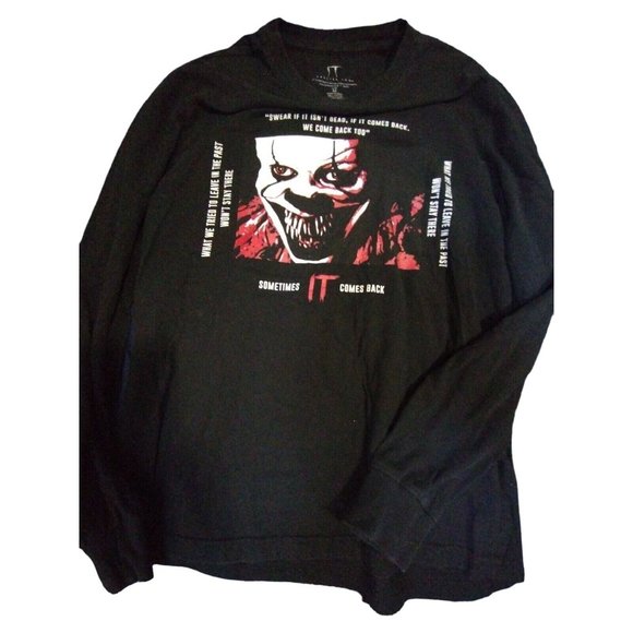 Sometimes IT Comes Back COME HOME Adult Unisex Long‎ Sleeve Med Pennywise - Picture 1 of 3